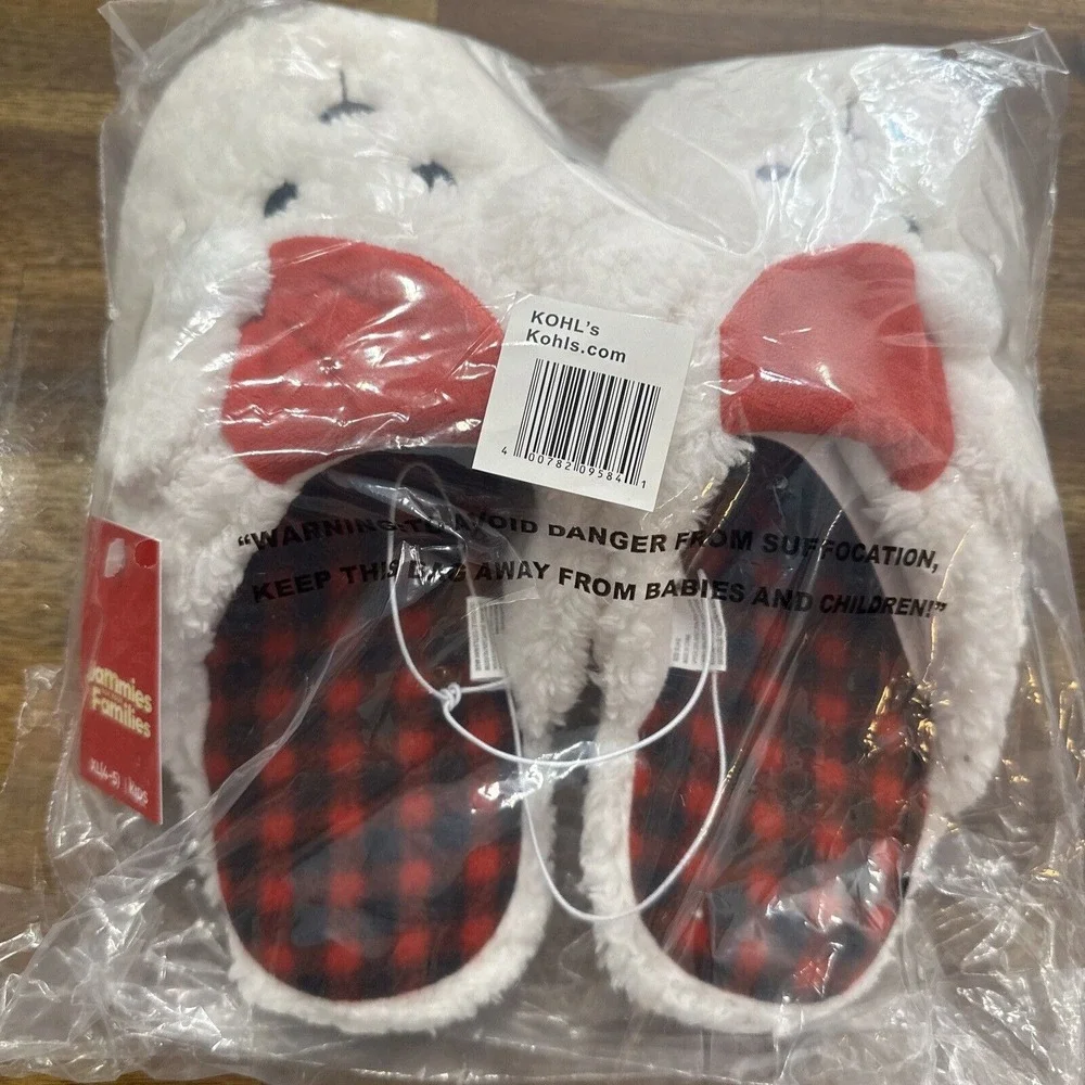 Christmas Slippers‎ Boys Girls 4 Kids Slip On Clogs Santa Hat Teddy Bear Youth